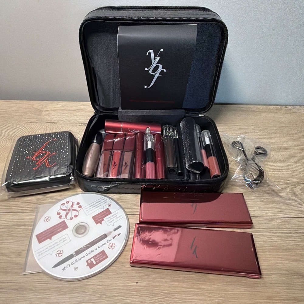 YBF Your Best Friend Makeup Lot beYOUtiful Basics Palettes Cosmetics Case DVD